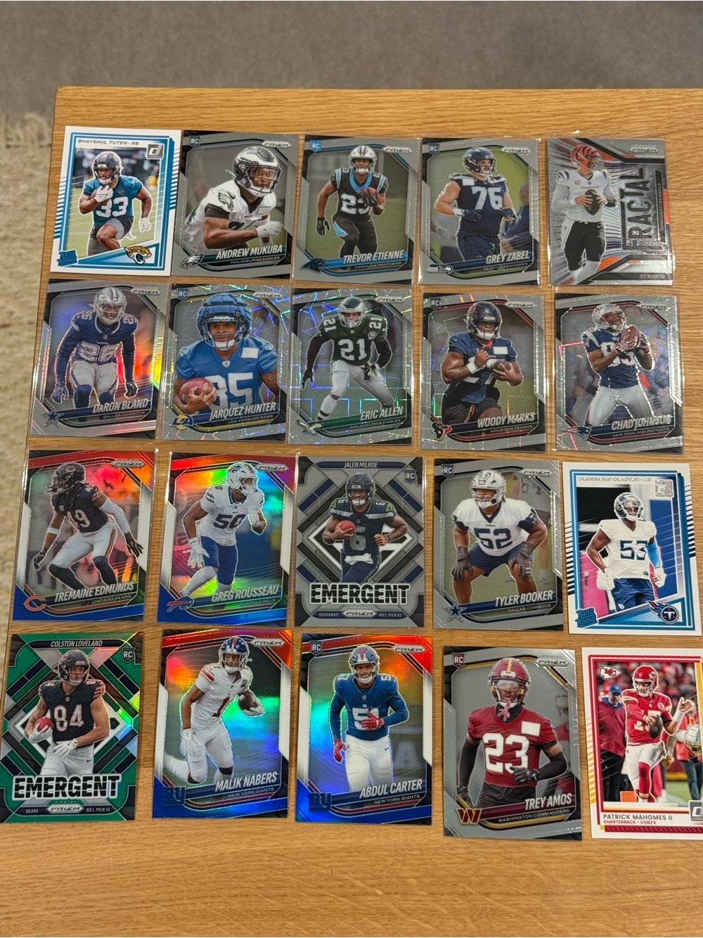 2025 Panini Prizm And Donruss Football Parallels Rookies And Inserts Lot Of 20